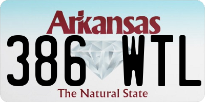 AR license plate 386WTL