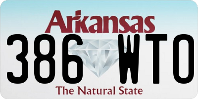 AR license plate 386WTO