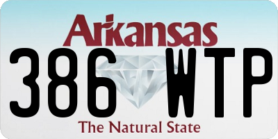 AR license plate 386WTP