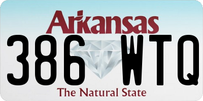 AR license plate 386WTQ
