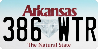 AR license plate 386WTR