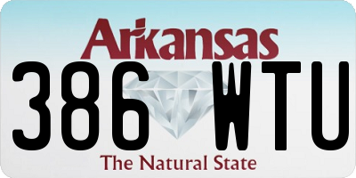 AR license plate 386WTU