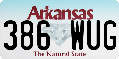 AR license plate 386WUG