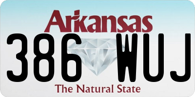 AR license plate 386WUJ