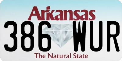 AR license plate 386WUR