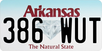 AR license plate 386WUT
