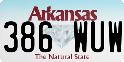 AR license plate 386WUW