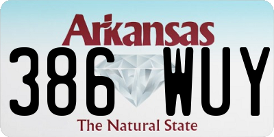 AR license plate 386WUY