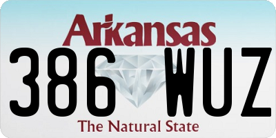 AR license plate 386WUZ