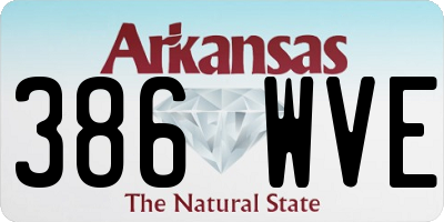 AR license plate 386WVE
