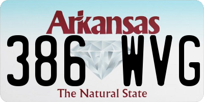 AR license plate 386WVG