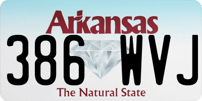 AR license plate 386WVJ