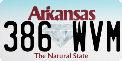 AR license plate 386WVM