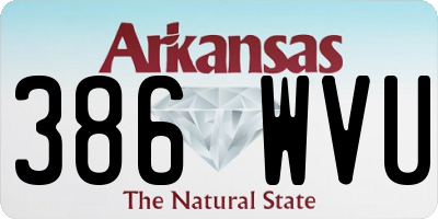 AR license plate 386WVU
