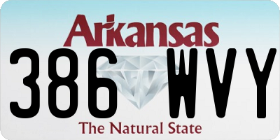 AR license plate 386WVY