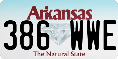 AR license plate 386WWE