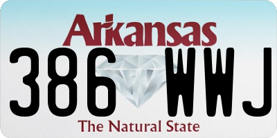 AR license plate 386WWJ