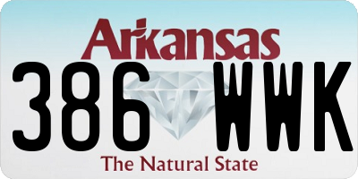 AR license plate 386WWK