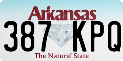 AR license plate 387KPQ