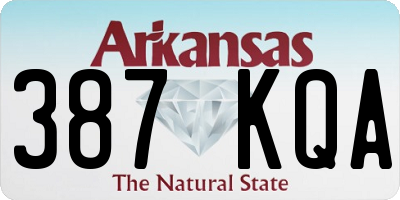 AR license plate 387KQA