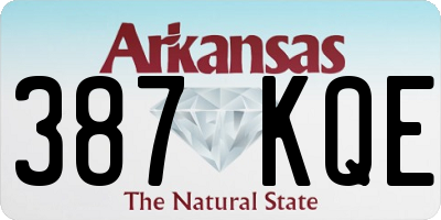 AR license plate 387KQE