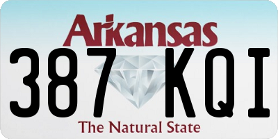 AR license plate 387KQI
