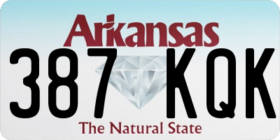 AR license plate 387KQK