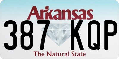 AR license plate 387KQP
