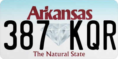 AR license plate 387KQR