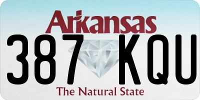 AR license plate 387KQU
