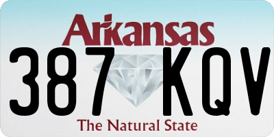 AR license plate 387KQV