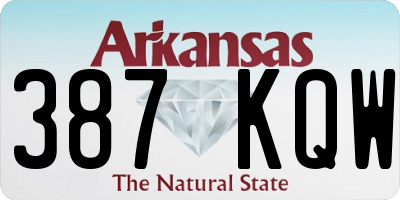 AR license plate 387KQW