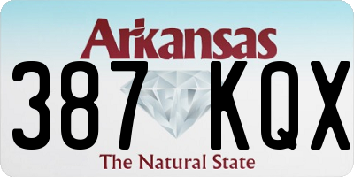 AR license plate 387KQX