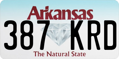 AR license plate 387KRD