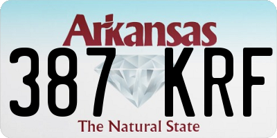 AR license plate 387KRF
