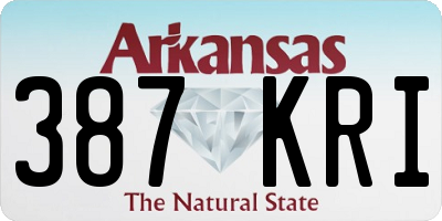 AR license plate 387KRI