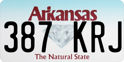 AR license plate 387KRJ
