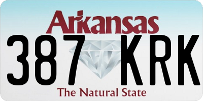 AR license plate 387KRK