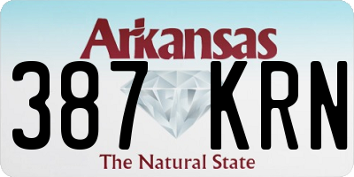 AR license plate 387KRN