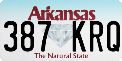AR license plate 387KRQ
