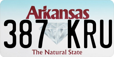 AR license plate 387KRU