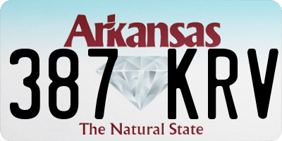 AR license plate 387KRV