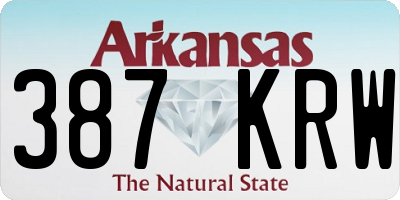AR license plate 387KRW