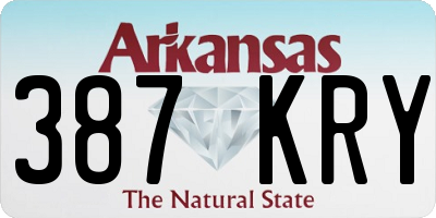 AR license plate 387KRY