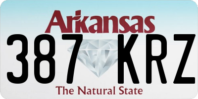 AR license plate 387KRZ