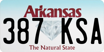 AR license plate 387KSA