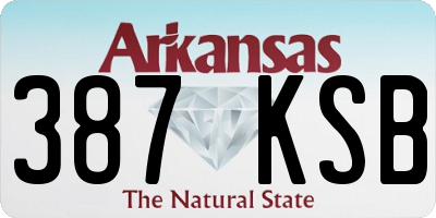 AR license plate 387KSB