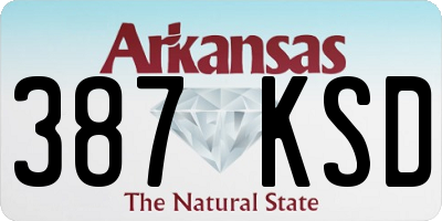 AR license plate 387KSD