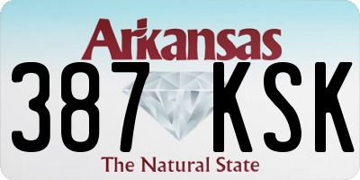 AR license plate 387KSK