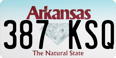 AR license plate 387KSQ